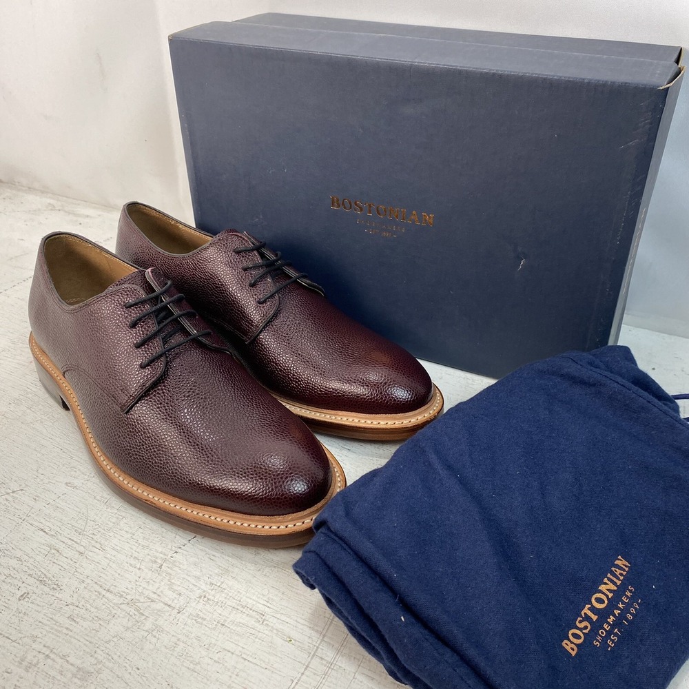 Bostonian Men's Somerville Low Oxford, Burgundy Tumbled, Size 7.5